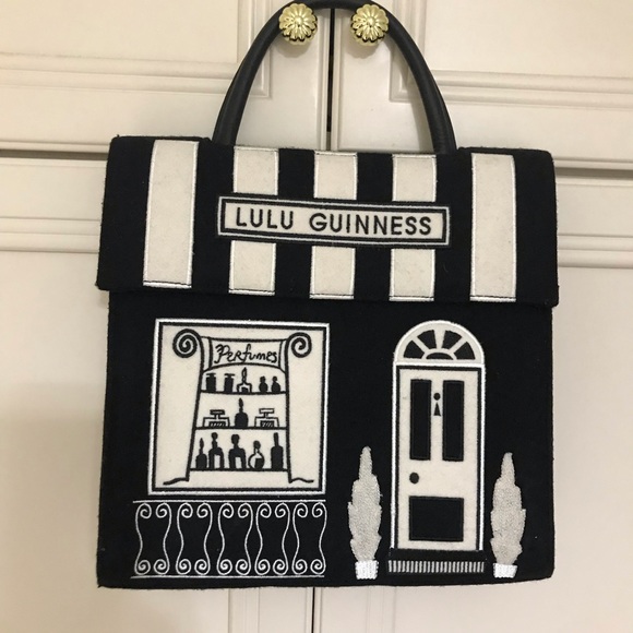 Original vintage Lulu Guinness felt bag never used